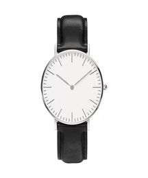 Designer Mens Watch dw Women Fashion Watches Daniel039s Black Dial Leather Strap Clock 40mm 36mm montres homme264k6958423