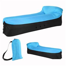 Sleeping Bags Slee Inflatable Sofa Cushion Cam Air Tent Bed Bag Lazy Beach Mattress Folding Lounger Chair Garden Outdoor Furniture Dro Dhovc