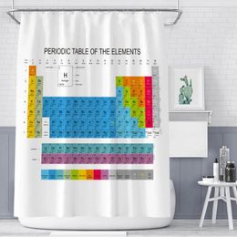 Shower Curtains Periodic Table Of Elements Curtain Form Digital Printing Waterproof Bathroom Products