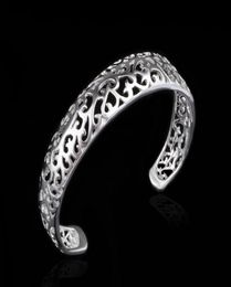 factory 925 Sterling Silver plated fashion jewelry charm hollow bangle bracelet Girl Madam 10pcslot1698371