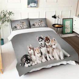 Bedding Sets 3d Print Bedsheets Lovely Alaskas Pattern Double Bedspread With Pillowcases Soft Warm Duvet Cover Kids