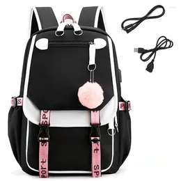 Backpack High School Bags For Girls Student Waterproof Teenage Girl Quality Campus Usb Rucksack