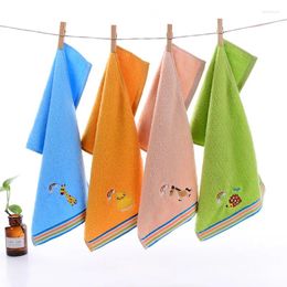 Towel Pure Cotton Embroidery Cartoon Baby Hair Soft Absorbent Kids Children Household Wash Face Rectangle Bathroom Set Ins