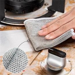 1/30pcs Multi-Purpose Wire Miracle Cleaning Cloths Metal Steel Wire Rags Kitchen Dish Pot Washdishing Cloths Towel Clean Tools