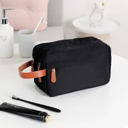 Storage Bags Men Wash Bag Home Universal Holding Pouch Travel Zipper Toiletry Holder Carrying Container Handbags Black