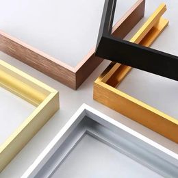 Frames DIY Metal Poster Frame Classic Aluminum Oil Painting Max Thickness For 1.6cm Picture Unassembled No Glass Board