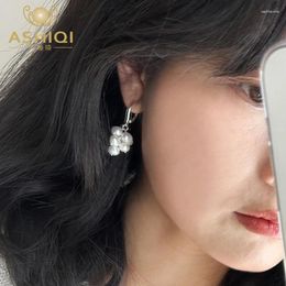 Dangle Earrings ASHIQI Natural Freshwater Pearl 925 Sterling Silver Grape Party Fashion Jewellery