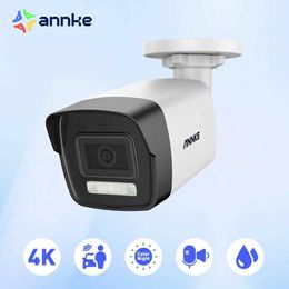 IP Cameras ANNKE 8MP IR Network Bullet Camera Outdoor Indoor Weatherproof Video Surveillance Camera Built-in mic 2.8MM Lens IP Cameras 240413