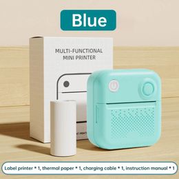 Portable Mini Printer Thermal Self-adhesive Label Paper HD Wireless Bluetooth Inkless Printing For Cellphone Po