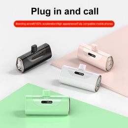 Mini Power Bank 5000mAh 10W Fast Charging Portable Mobile Power Type-C/for iPhone Emergency Spare Power Banks