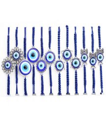 Whole 12 pcs Lot Mixed Cool Evil Eye Blue Eye Owl Star Flowers bracelets amulet Charm Bracelets gifts MXSL3225342