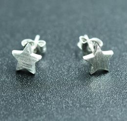 2019 new Fashion plated 925 Sterling Silver Earrings drawing Frosted star Stud Earrings for Women/Lover Earring Jewelry 15pairs4984455