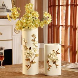 Vases Floor Pottery European-style Home Decorations Ornaments Wedding Gift Decoration Living Room