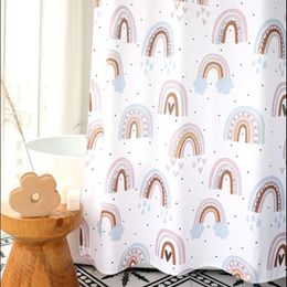 Shower Curtains Curtain With Roman Hole 99.9% Waterproof Bathroom Thickened Mildewproof Fabric Home Can Be Customized