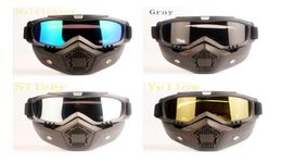 Detachable Motorcycle Tactical Face Goggles Mask Moto Wind Dust Proof Racing Cycling Helmet Protective Goggles Open Face Mask4652307
