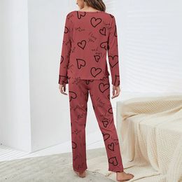 Autumn Women Long Sleeve Pajamas Set Sleepwear With Long Pants Soft Loungewear Pj Set Pijamas Cute Print Nightwear With Eye Mask