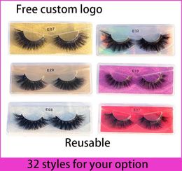 Newest Makeup Eyelashes 3D Mink Lashes Fluffy Soft Wispy Volume Natural long Cross False Eyelashes Eye Lashes Reusable Eyelash3451882