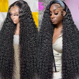 Le Mythe 220 Density Deep Wave 30 40 Inch 13x4 Lace Front Human Hair 13x6 Lace Frontal Wig HD Transparent Brazilian Hair Woman 240408