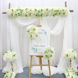 Decorative Flowers Wedding 100cm Flower Row Arch Arrangement Stage Road Lead Scene Layout Party Decoration Floral