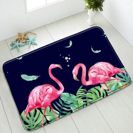 Bath Mats Flamingo Animals Non-Slip Mat Indoor Home Carpet Bedroom Kitchen Doormat Welcome Washable Foot Pads Absorbent Rug Deco