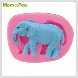 Baking Moulds Mom&Pea MPA1858 Elephant Mould Sugar Paste 3D Fondant Cake Decoration