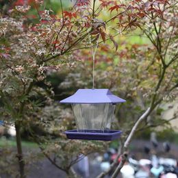 Other Bird Supplies Plastic Feeder Drainage Holes Capacity Transparent With For Outdoor Yard Lovers