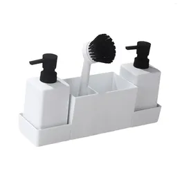 Liquid Soap Dispenser Kitchen With Sponge Holder Brush For Sponges Scrubbers