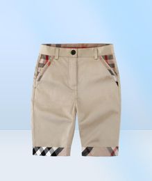 Gentleman Style Summer Boys Plaid Shorts Kids Button Casual Middle Pants Clothes Child Clothing 2-8 Years3419367