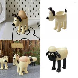 Decorative Plates Home Decoration Palm Dog Shape Egg Holder Cartoon Three-dimensional Puppy Desktop Candle Ceramic