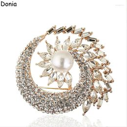 Brooches Donia Jewelry Europe And America Selling Colorful Vintage Glass Brooch Large Luxury Flower
