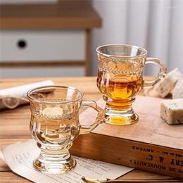 Wine Glasses Amber Mug Vintage Espresso Whiskey Glass Beautiful Decanter Drinkware Relief Cup Coffee