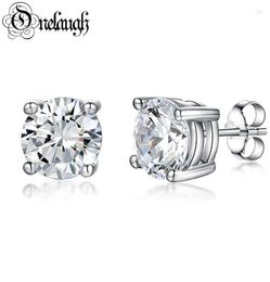 Stud Earrings Onelaugh 925 Sterling Silver Diamond For Women Total 1.0CtColor GRA Mossanite Gem Wedding Jewelery Gift1030338