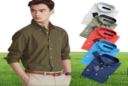 Mens Shirts Polo Long Sleeve Solid Colour Slim Fit Casual Business clothing Longsleeved Dress shirt Oxford cloth9709063