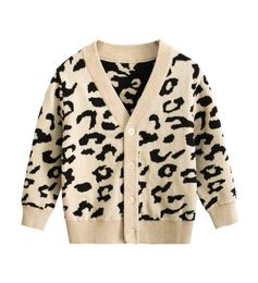 Baby Boys Leopard Pattern Sweater Winter Toddler Christmas Cotton Cardigans Children Clothes Knitwear Kids 2104195680194