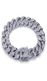 Fashion Gold Colour Plated Micro Pave Cubic Zircon Bracelet All Iced Out New night club men braclets hip hop bracelets6636550