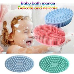 Bath Tools Accessories 2 in 1 Silicone Body Scrubber Soft Silicone Scalp Massager Shampoo Brush Double-Sided Body Brush Foam Great Deep Cleansing Tool 240413