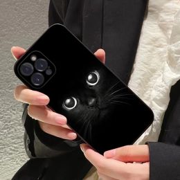 Black Cat Phone Case For iPhone 15 14 11 12 13 Mini Pro XS Max Cover 6 7 8 Plus X XR SE 2020 Funda Shell