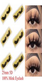 100 Mink Eyelashes 25 mm Wispy Fluffy Fake Lashes 5D Makeup Big Volume Crisscross Reusable False Eyelashes Extensions Beauty Fash9456964