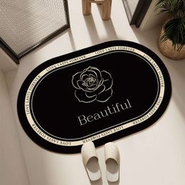 Simple and Luxurious Soft Diatomaceous Mud Floor Mat Kitchen Anti Slip Foot Bathroom Absorbent Toilet Door