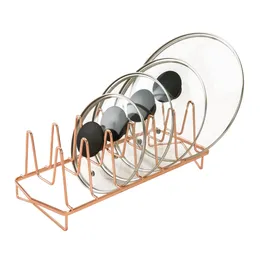 Kitchen Storage Geode Lid Organizer In Copper Home Organization And Dish Drying Rack Items Fast Transportation