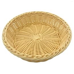 Plates Home Kitchen Basket Imitation Natural Look Storage For Bread Candy Fruit Vegetable DIN889
