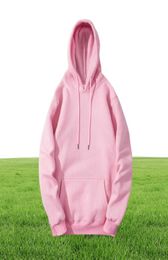 Fashion Pink Men Hoodies Hip Hop Streetwear Casual Hoodies Sweatshirts Elasticity Solid Colour Fleece Thick Warm Threaded cuffs Y084710863