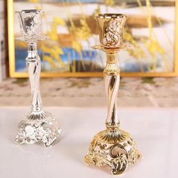 Candle Holders Stick Retro Holder Silver Iron Small Sticks European Wedding Chandelier Bougeoir Dining Table Decor DL60ZT
