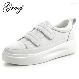Casual Shoes Spring Summer Genuine Leather Women 2024 White Fashion Sneakers Platform Round Toe Women's Vulcanized
