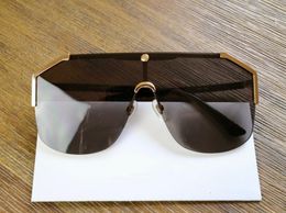 Luxury Fashion Designer Sunglasses for women Men Rectangle Black Gold 0291 Unisex Oversized Mask Pilot Shield Sunglasses Velvet 4286443