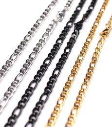 1828039039 silver gold black choose 5pcs lot in bulk gold stainless steel NK Chain link necklace Jewellery for women men gi9220019