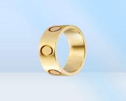 Titanium steel silver love ring men and women rose gold Jewellery for lovers couple rings gift size 511 Width 46mm5154510
