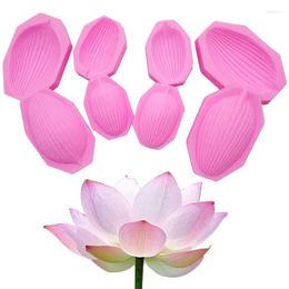 Baking Moulds Flower Fondant Tool Lotus Leaves Silicone Mould