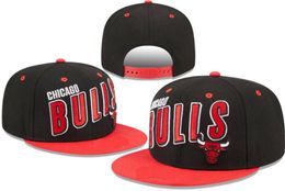 American Basketball Chicago"Bulls"Snapback Hats Teams Luxury Designer Finals Champions Locker Room Casquette Sports Hat Strapback Snap Back Adjustable Cap a2