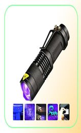 LED UV 365nm 395nm Blacklight Scorpion UV Light Pet Urine Detector Zoomable Ultraviolet rechargeable outdoor lighting2011823